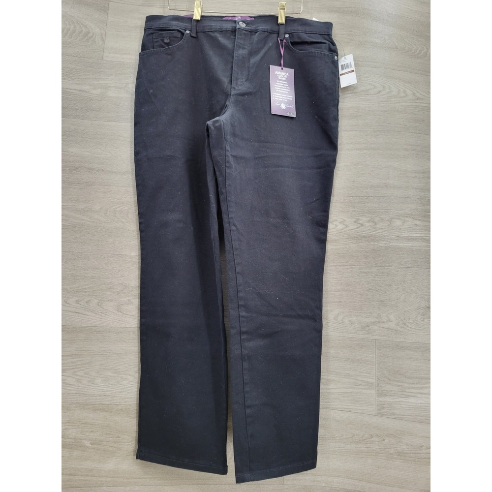 NWT Gloria Vanderbilt Amanda Jeans Womens Size 18 Black Classic Tapered - Picture 3 of 8